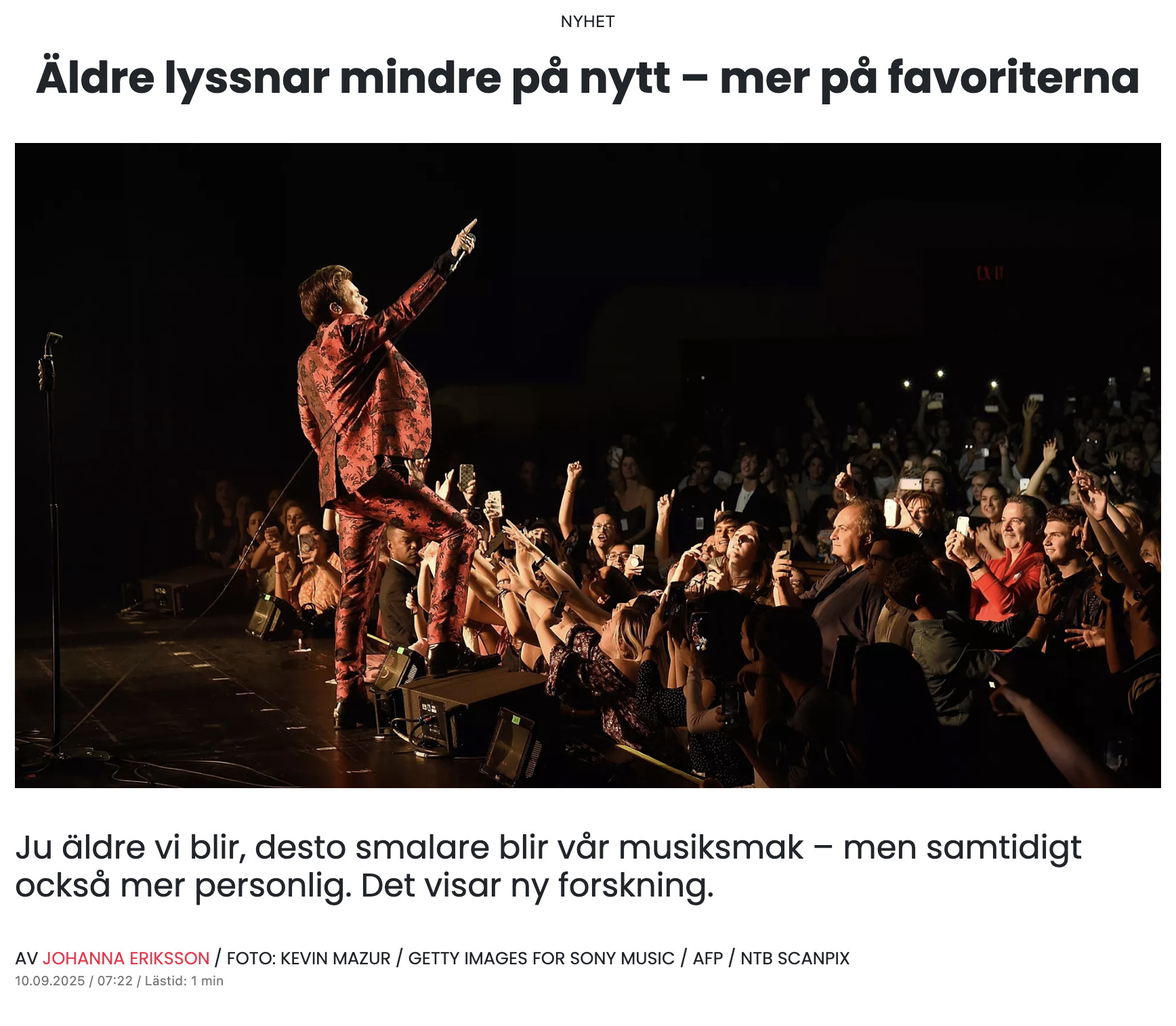 Preview for Äldre lyssnar mindre på nytt – mer på favoriterna