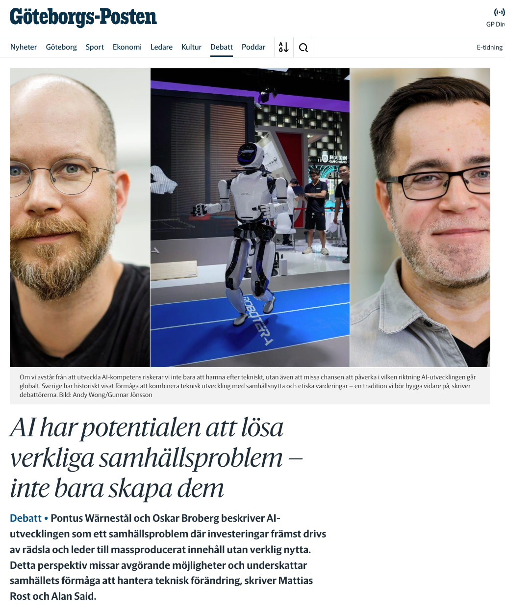 Preview for AI har potentialen att lösa verkliga samhällsproblem, inte bara skapa dem