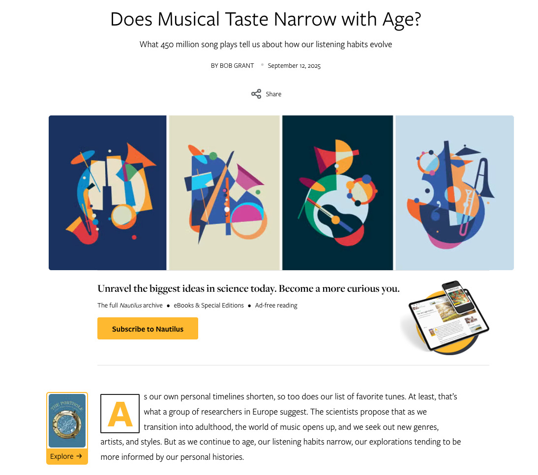 Preview for Does Musical Taste Narrow with Age?