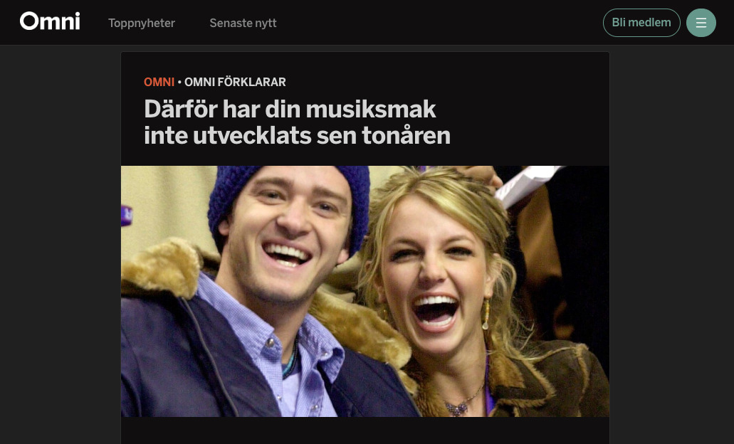 Preview for Därför har din musiksmak inte utvecklats sen tonaren